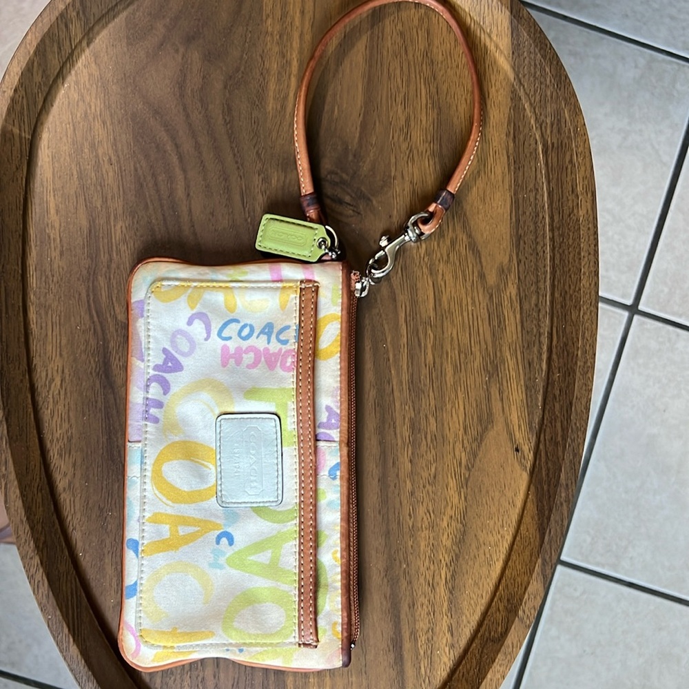 Coach Paint Hampton Graffiti Sig Wristlet